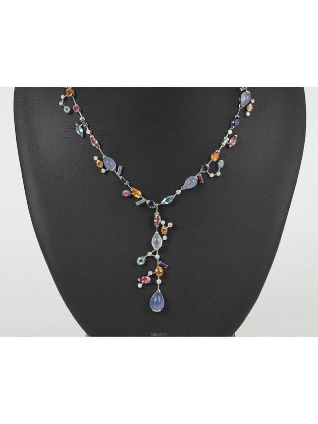 Meli Melo Diamond Multicolor Jam Stone Necklace 74367 - CARTIER - BALAAN 5