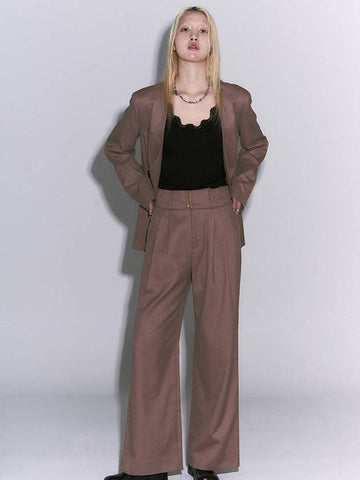 Wide Leg Hook Trouser beige - GYEOL - BALAAN 1