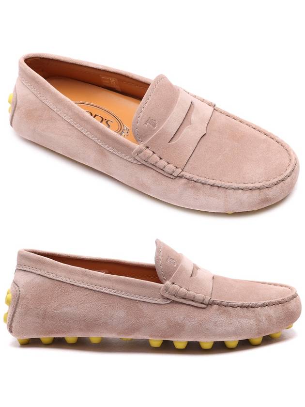 Gommino Bubble Suede Driving Shoes Beige - TOD'S - BALAAN 2