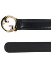 Blondie Thin Leather Belt Black - GUCCI - BALAAN 4