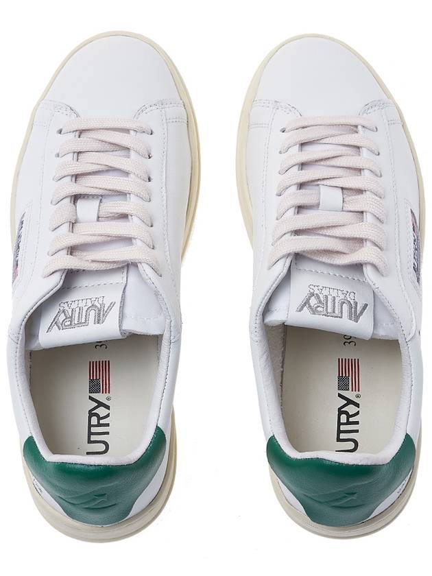 Dallas Green Tab Leather Low Top Sneakers White - AUTRY - BALAAN 7