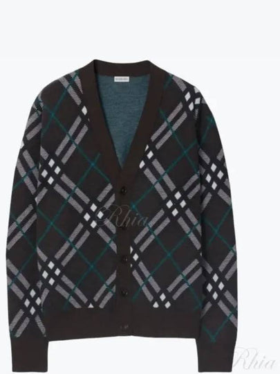 Checked wool mohair blend cardigan snug - BURBERRY - BALAAN 2