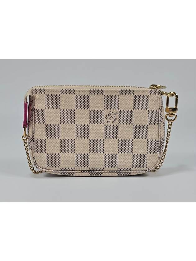 Mini Pochette Accessua Damier Azur Fuchsia Pink - LOUIS VUITTON - BALAAN 3