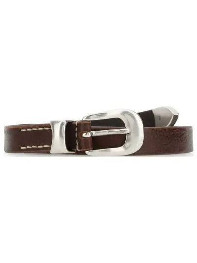 Metal Buckle 2cm Leather Belt Marrone - OUR LEGACY - BALAAN 2