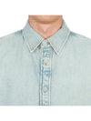 Denim Button Up Long Sleeve Shirt Blue - ACNE STUDIOS - BALAAN 6