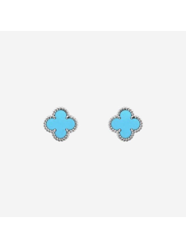 Sweet Alhambra Earrings Silver Blue - VANCLEEFARPELS - BALAAN 1