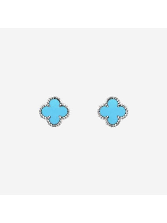 Sweet Alhambra Earrings Silver Blue - VANCLEEFARPELS - BALAAN 1