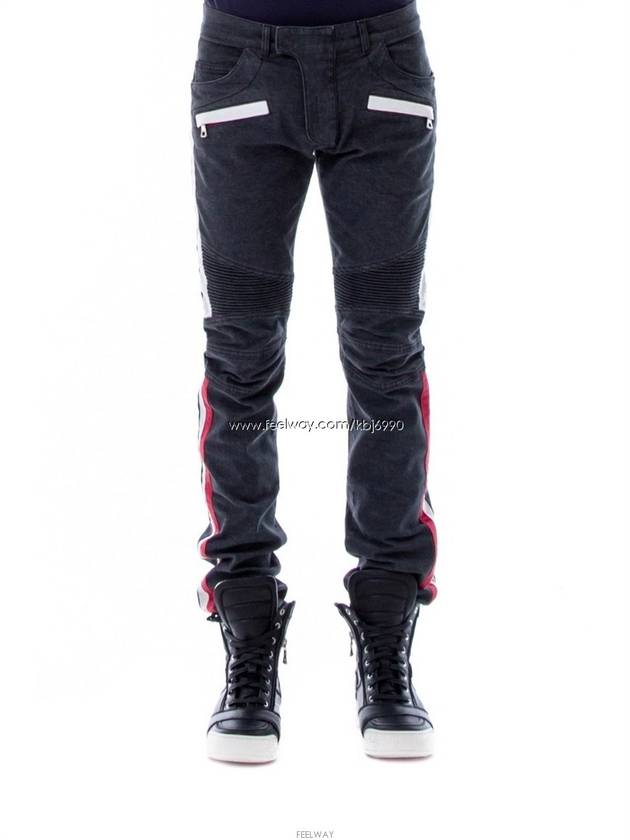 Men's Slim Biker Jeans Black - BALMAIN - BALAAN 3