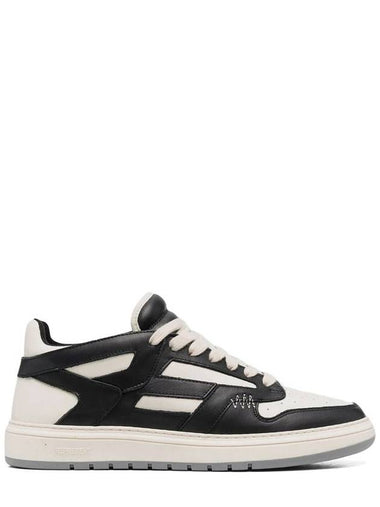 Represent White And Black Leather Reptor Low Panelled Sneakers - REPRESENT - BALAAN 1