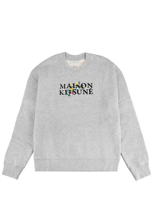 Flower Logo Print Comfort Sweatshirt Light Gray - MAISON KITSUNE - BALAAN 2