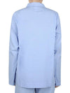 Poplin Long Sleeve Shirt Blue - TEKLA - 9