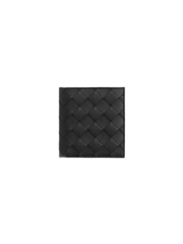 Intrecciato Slim Half Wallet Black - BOTTEGA VENETA - BALAAN 1