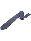 Ferragamo Men's Wave Print Silk Tie 35 0937 F BLU SCURO 0768208 - SALVATORE FERRAGAMO - BALAAN 3