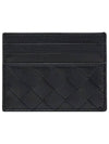 Intrecciato Leather Card Wallet Black - BOTTEGA VENETA - BALAAN 2