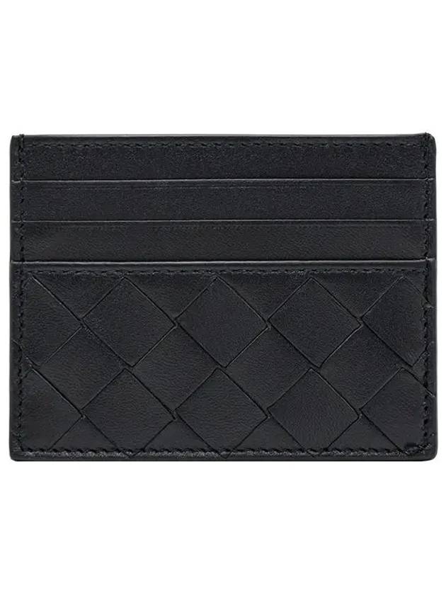 Intrecciato Leather Card Wallet Black - BOTTEGA VENETA - BALAAN 2