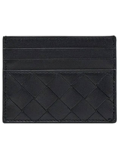 Intrecciato Leather Card Wallet Black - BOTTEGA VENETA - BALAAN 2