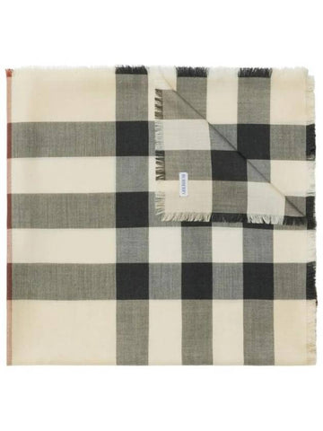 Vintage Check Fringe Scarf Beige - BURBERRY - BALAAN 1