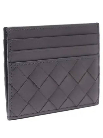 Intrecciato Leather Card Wallet Thunder - BOTTEGA VENETA - BALAAN 2