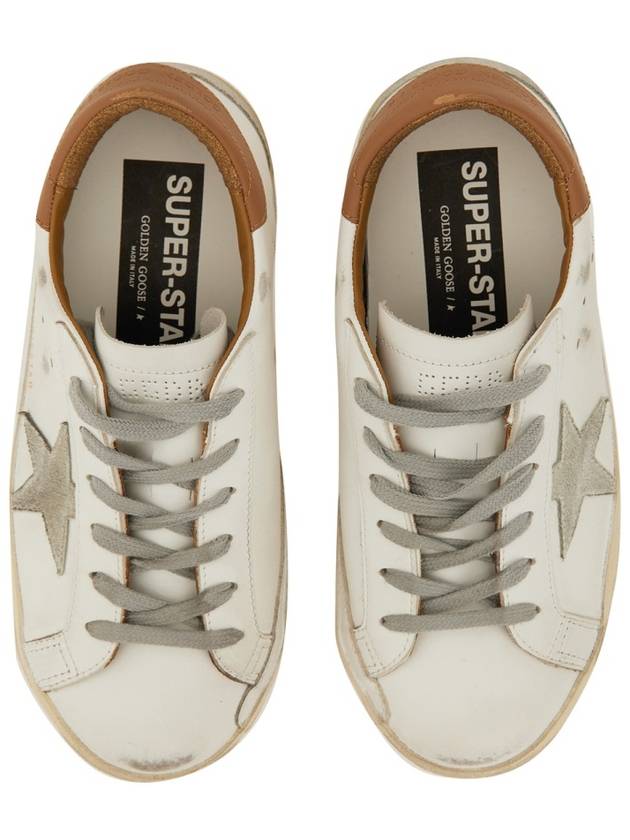 Brown Tab Superstar Classic Low Top Sneakers White - GOLDEN GOOSE - BALAAN 7