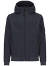 Men's Shell R Lens Wappen Hooded Jacket Navy - CP COMPANY - BALAAN 1