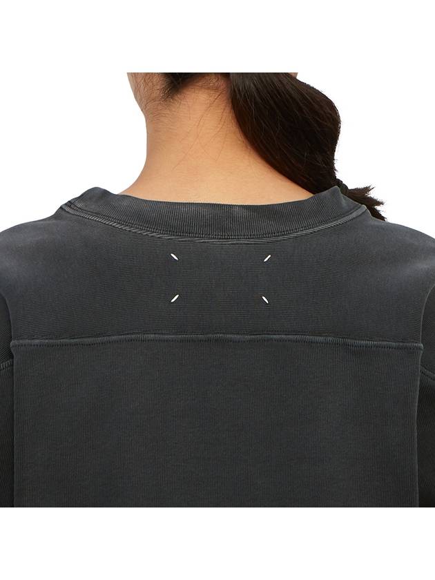 Numeric Stitch Cotton Long Sleeve T-Shirt Black - MAISON MARGIELA - BALAAN 9