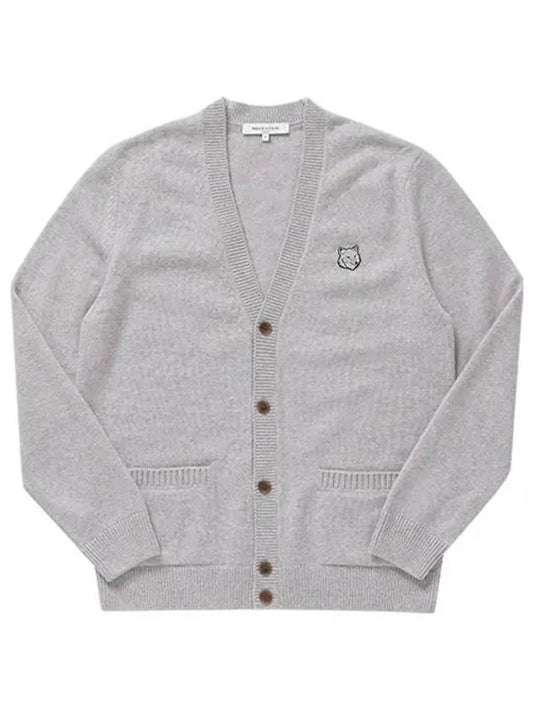 Fox Head Cardigan Light Grey - MAISON KITSUNE - BALAAN 2