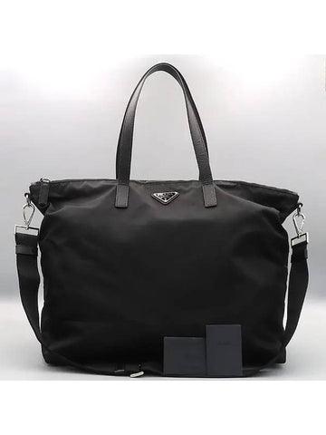 2VG024 Black Tesuto Big Tote Bag Shoulder Strap 2WAY - PRADA - BALAAN 1