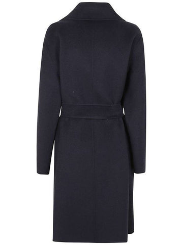 TOTEM virgin wool cashmere blend belt coat 006 Navy IT36 IT38 IT4016011011 - MAX MARA - BALAAN 1