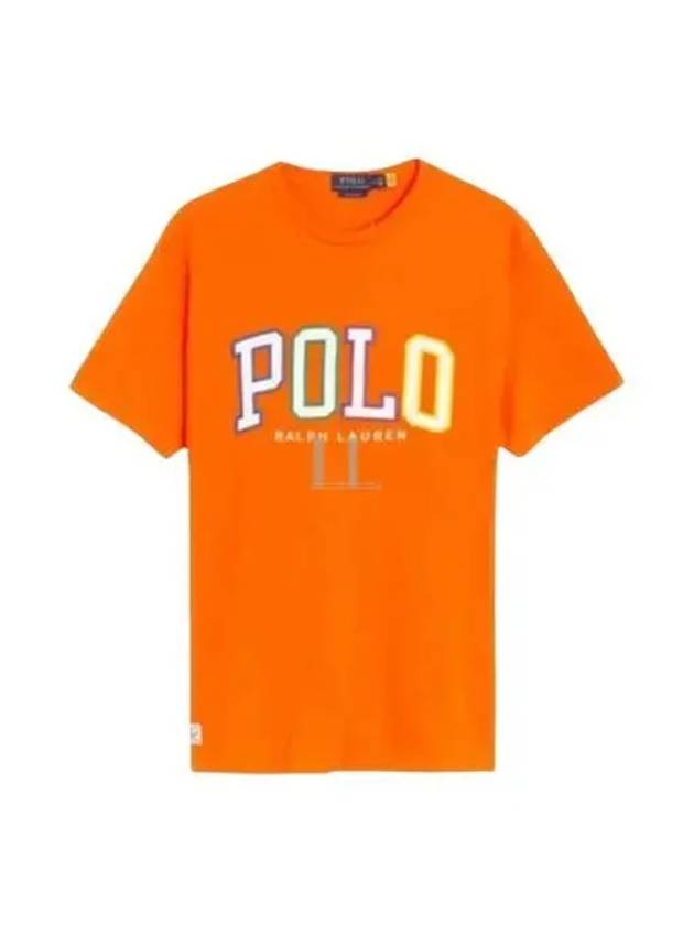 Embroidered Logo Short Sleeve T-Shirt Orange - POLO RALPH LAUREN - BALAAN 2