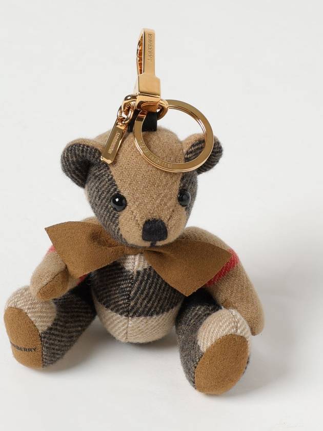 Checked Bear Keychain Beige - BURBERRY - BALAAN 3