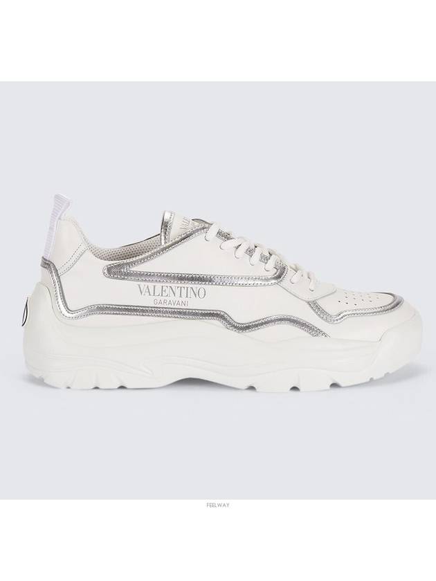 Gumboy Low-Top Sneakers Silver White - VALENTINO - BALAAN 4