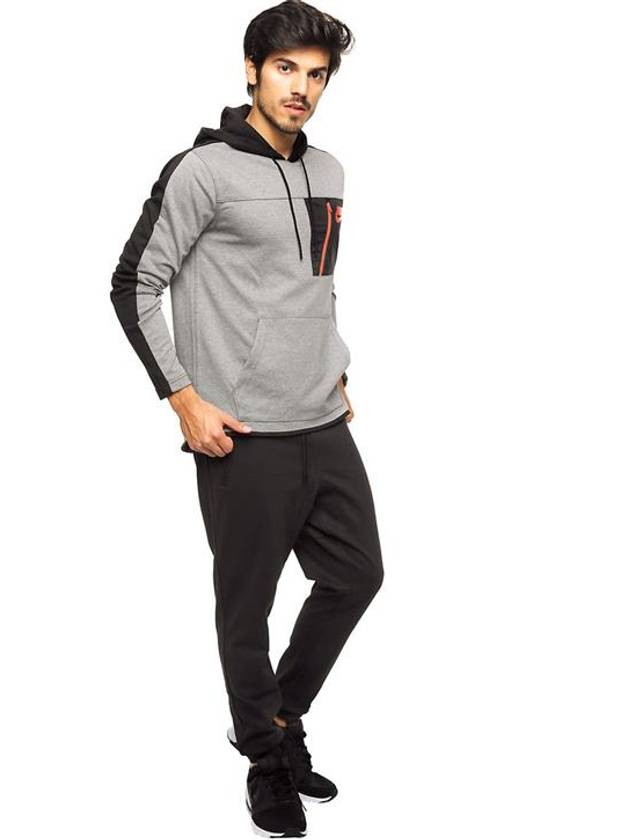 01831811063Advance 15 Fleece Pocket Hooded TshirtGray - NIKE - BALAAN 8