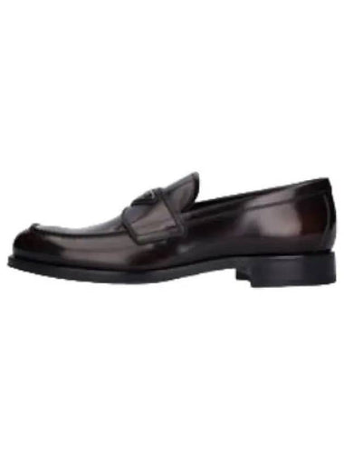 triangle logo loafers brown - PRADA - BALAAN 1