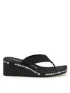 Logo Print Wedge Flip Flops Black - ALEXANDER WANG - BALAAN 3