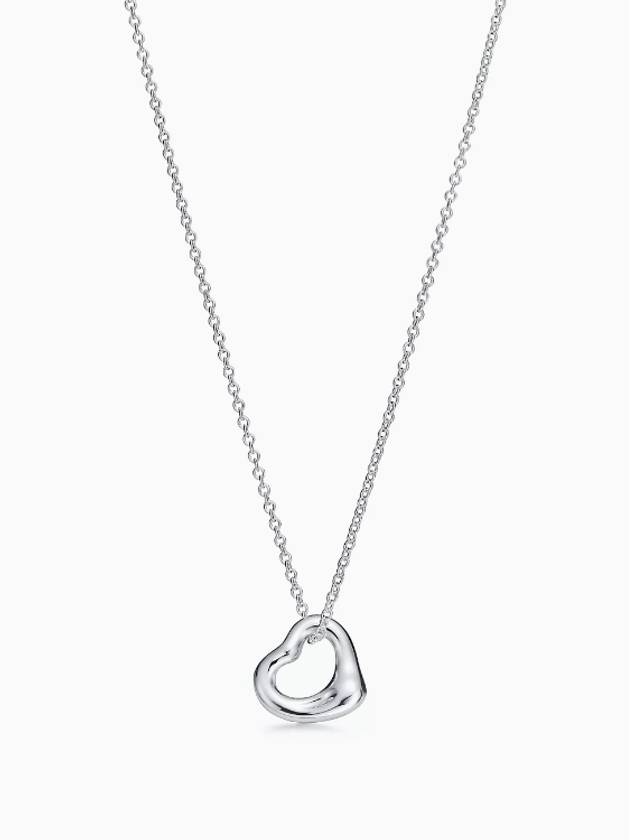 Elsa Peretti Open Heart Pendant Necklace Silver - TIFFANY & CO. - BALAAN 2