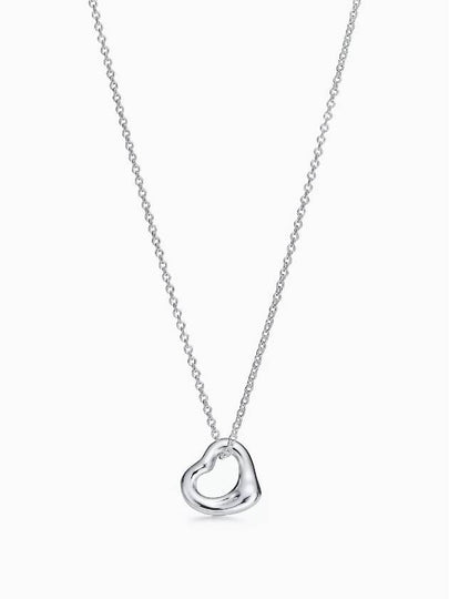 Elsa Peretti Open Heart Pendant Necklace Silver - TIFFANY & CO. - BALAAN 2