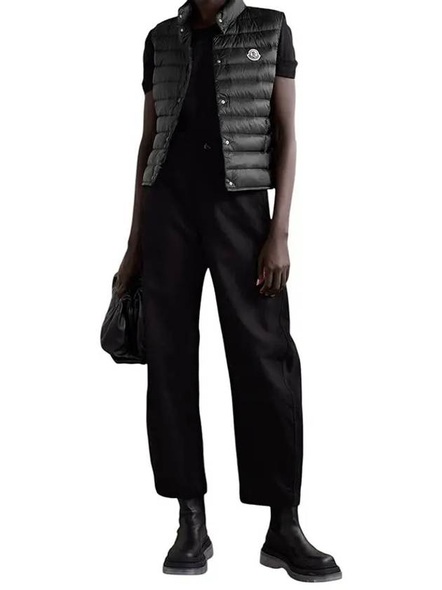 Liane Logo Patch Down Vest Black - MONCLER - BALAAN 3