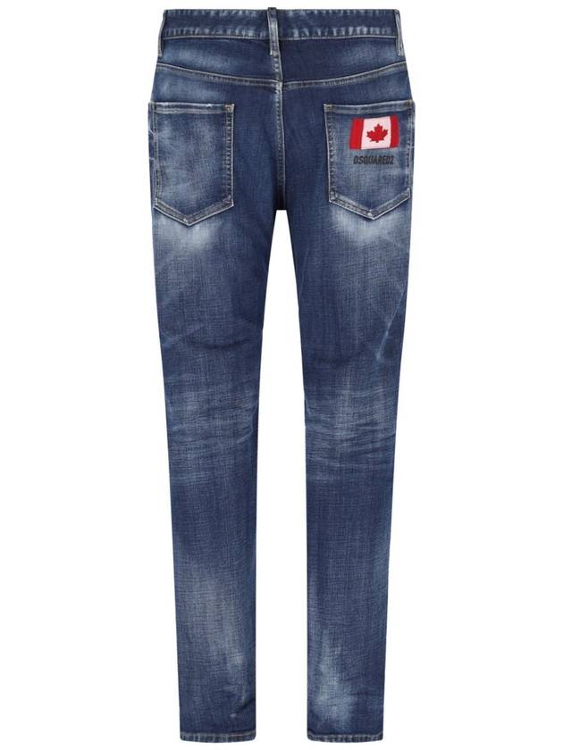 Denim Straight Pants S74LB1381 S30664470 BLUE - DSQUARED2 - BALAAN 3