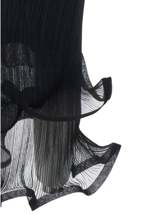 'Kelso' Black Skirt With Ruches And Ruffled Hem In Tech Fabric Woman - SIMKHAI - BALAAN 3