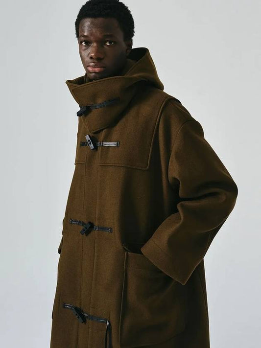 Neuer Overfit Hooded Double Coat Brown - NOIRER - BALAAN 2