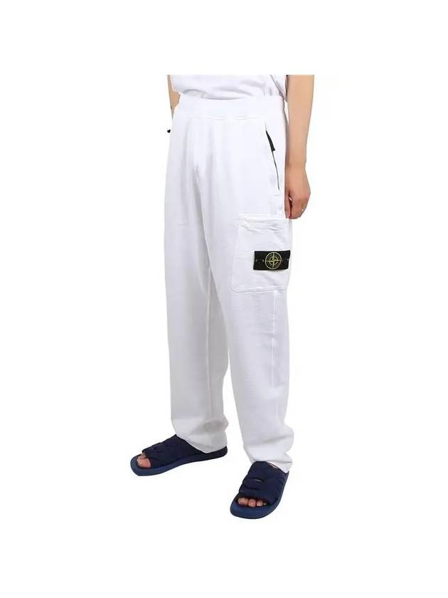 Old Treatment Cargo Track Pants White - STONE ISLAND - BALAAN 1