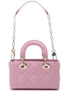 Lady D Joy Cannage Lambskin Micro Tote Bag Antique Pink - DIOR - BALAAN 3