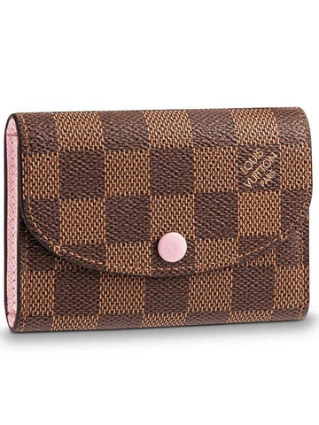 Rosalie Damier Coin Purse Brown Pink - LOUIS VUITTON - BALAAN 1