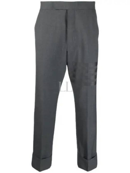 Diagonal Plain Weave Classic Wool Slacks Grey - THOM BROWNE - BALAAN 2