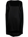 Cape Detail Sleeveless Viscose Short Dress Black - MAISON MARGIELA - BALAAN 1