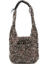 Praia Embroidered Logo Crochet Small Shoulder Bag Brown - ISABEL MARANT - BALAAN 2