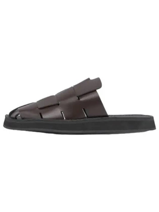 Dira slide dark brown slippers - HEREU - BALAAN 1