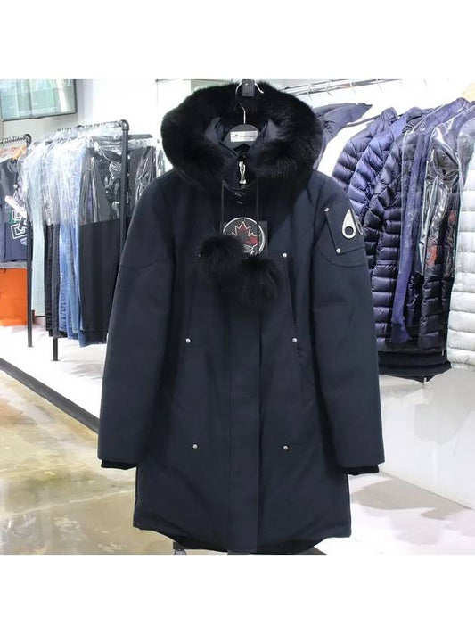 Original Stirling Parka Black Fox Fur Navy - MOOSE KNUCKLES - BALAAN 2