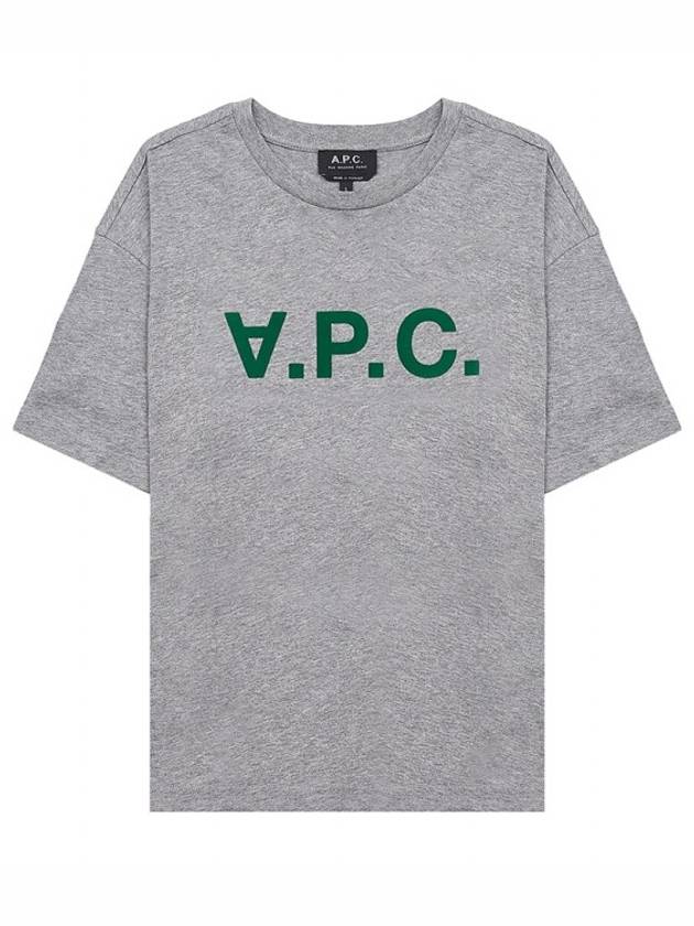 Logo Print Crew Neck Short Sleeve T-Shirt Grey - A.P.C. - BALAAN 2