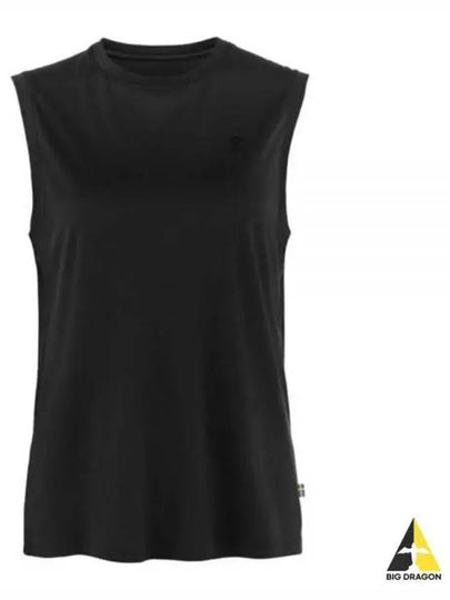 Women's Abisko Wool Tank Top Black - FJALL RAVEN - BALAAN 2